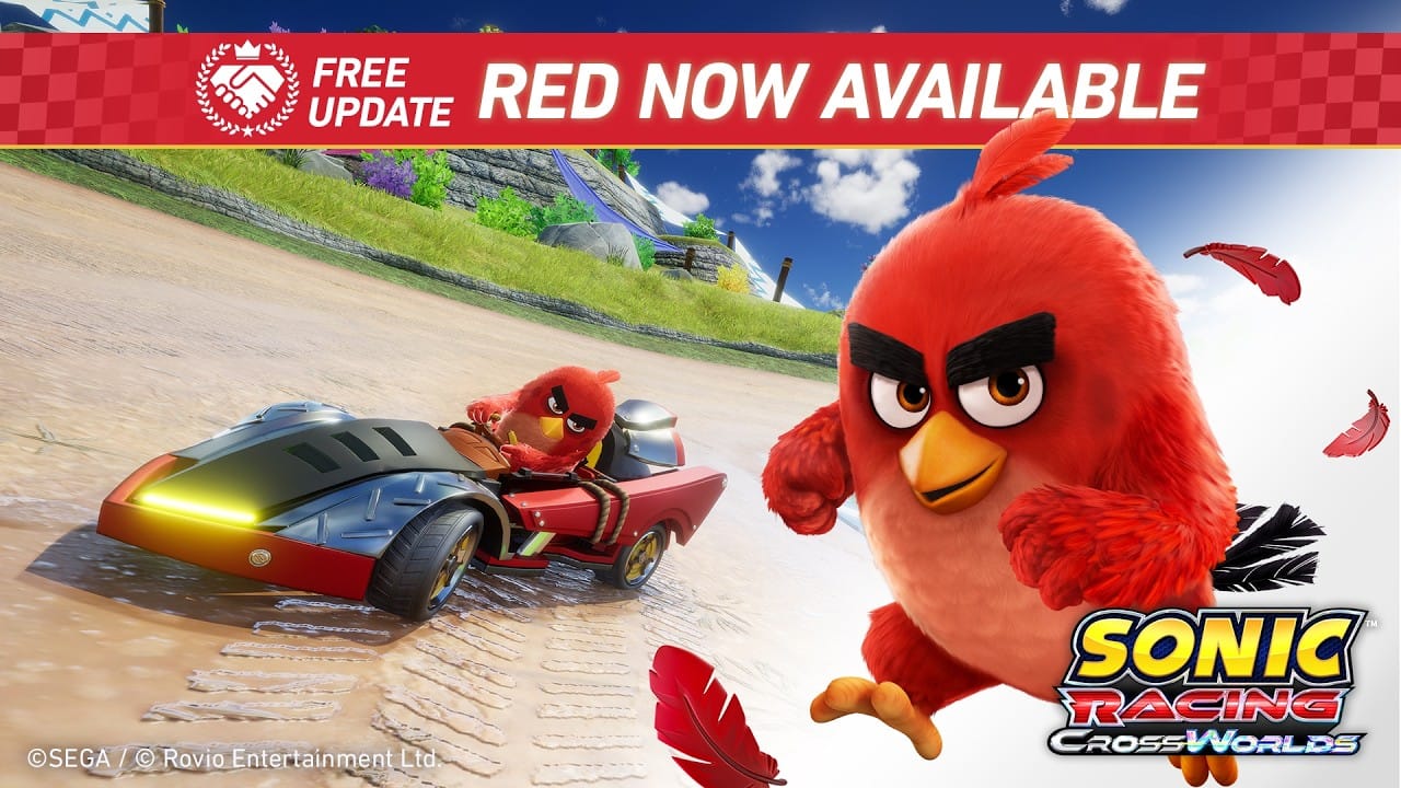 Sonic Racing: CrossWorlds Recebe Fogo de Batalha com Red do Angry Birds!