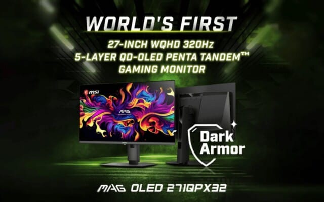 MSI Revela Monitor de Sonho: QD-OLED WQHD de 27″ com 320 Hz!