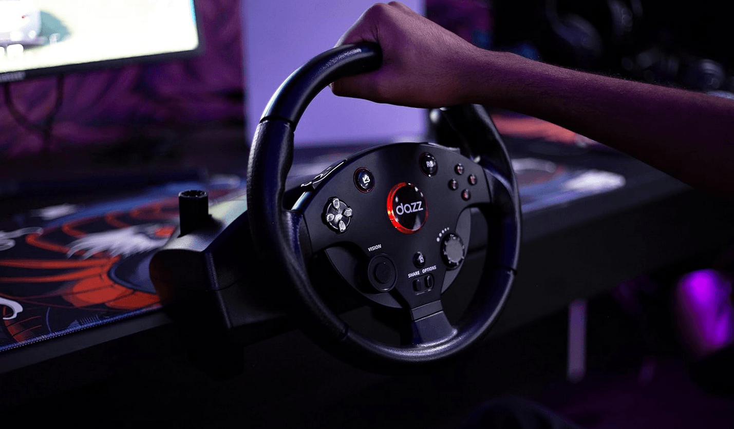 Combo Volante e Pedal Dazz com 22% de Desconto