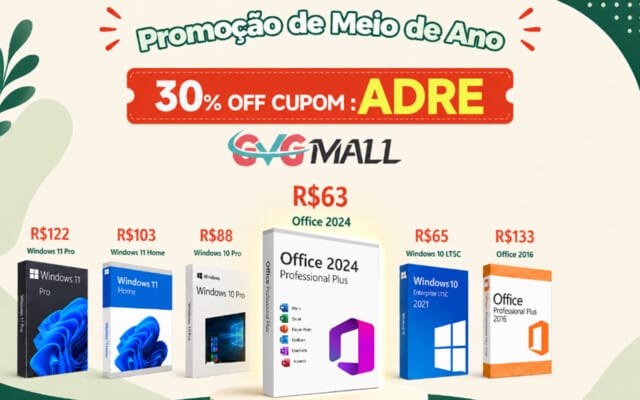 GVGMall surpreende com promoção de meio de ano: Office 2024 por R$63,00!