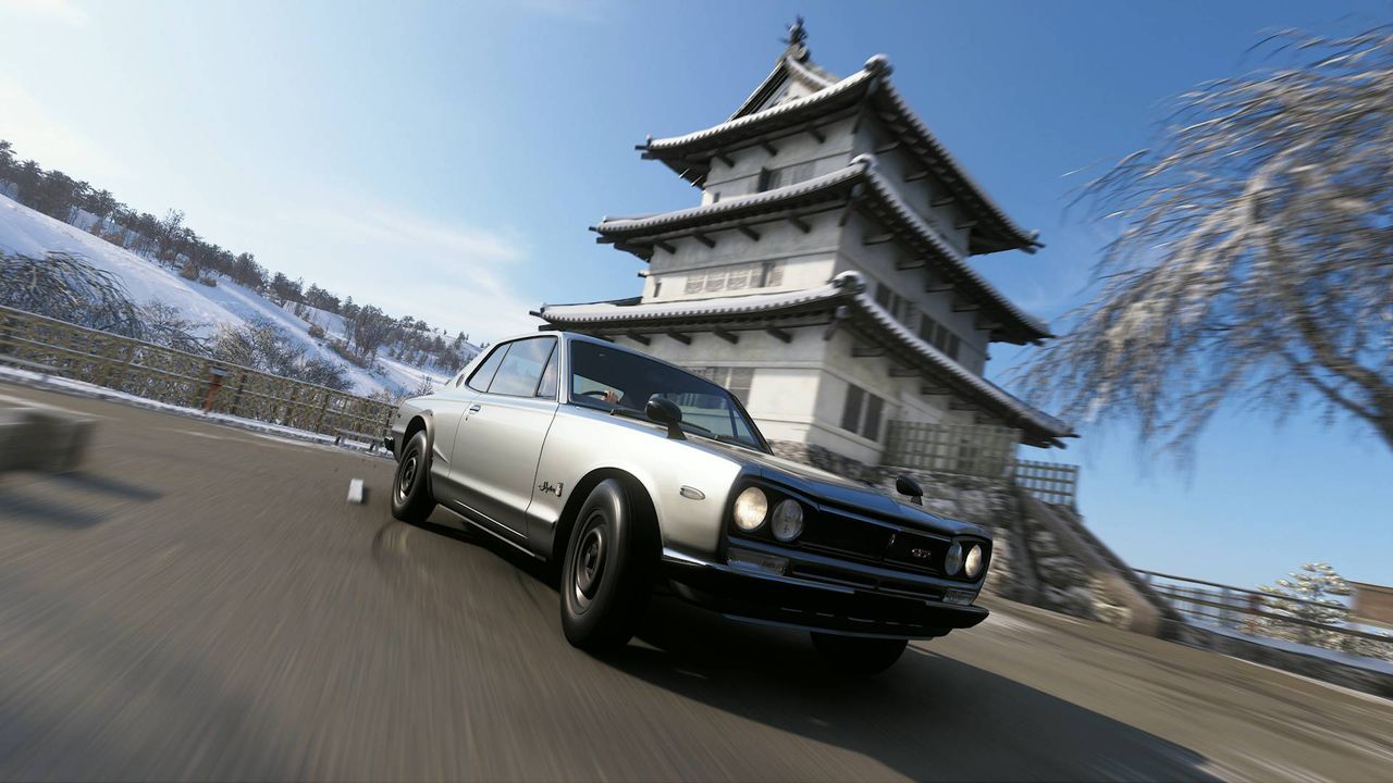 Como completar o desafio de fotografia do Castelo Hirosaki no Forza Horizon 6