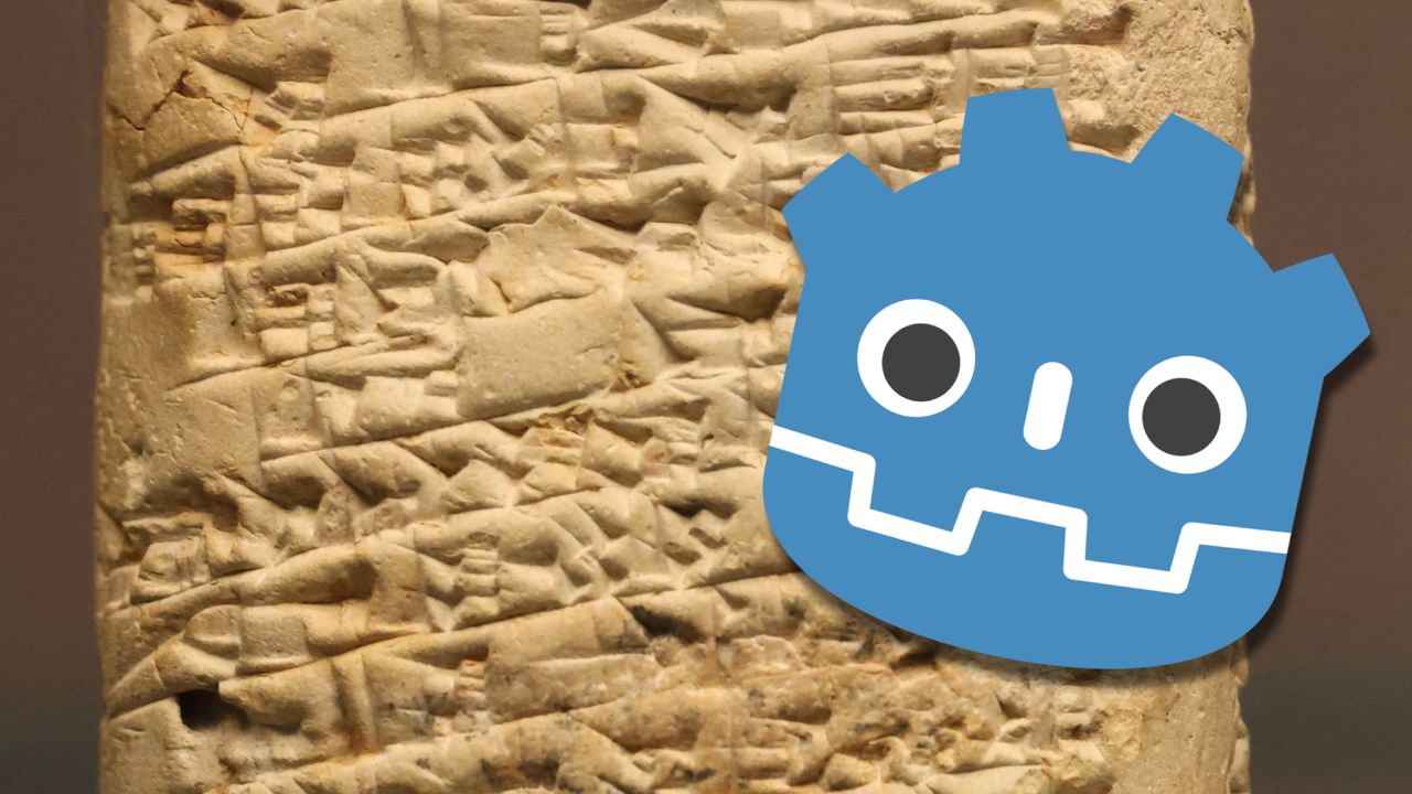 Godot aceita programação em Cuneiforme Sumério-Aquadiano: mais uma razão para trocar de motor