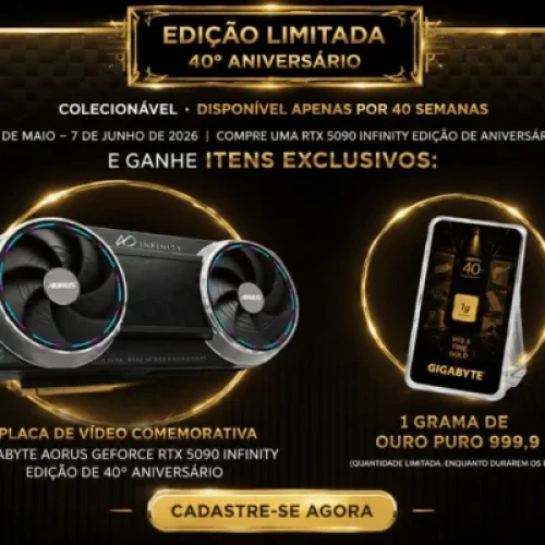 5 GRAMAS DE ORO POR UM GPU: Gigabyte RTX 5090 AORUS Infinity é um presente de sonho!