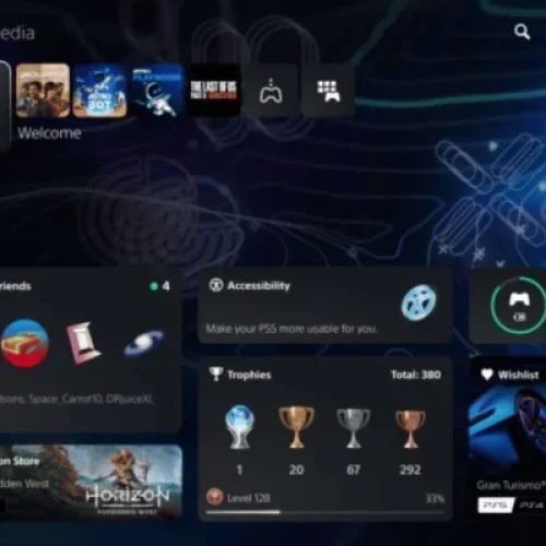 PS5: Bem-Vindo ao Futuro! Sony Adiciona Estatísticas e Tendências ao Welcome Hub